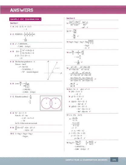 Excel HSC Year 11 Mathematics Advanced Study Guide