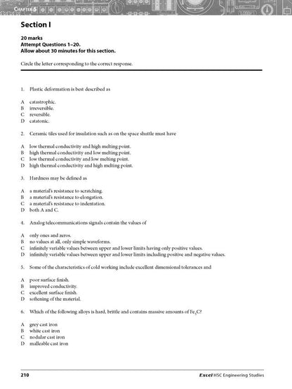 Excel HSC Year 12 Engineering Studies Study Guide