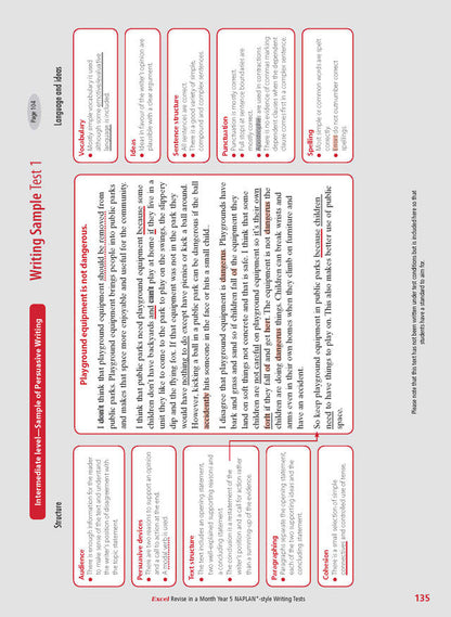 Excel Revise in a Month Year 5 NAPLAN*-style Writing Tests