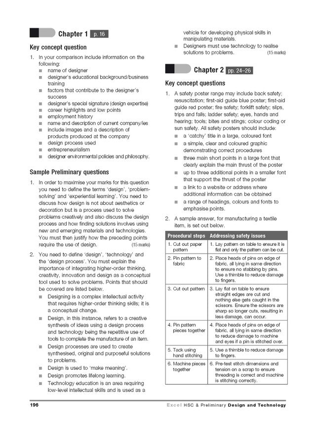 Excel HSC Year 11 and 12 Design and Technology Study Guide