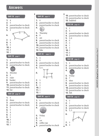 Excel Basic Skills - Mathematics Year 1
