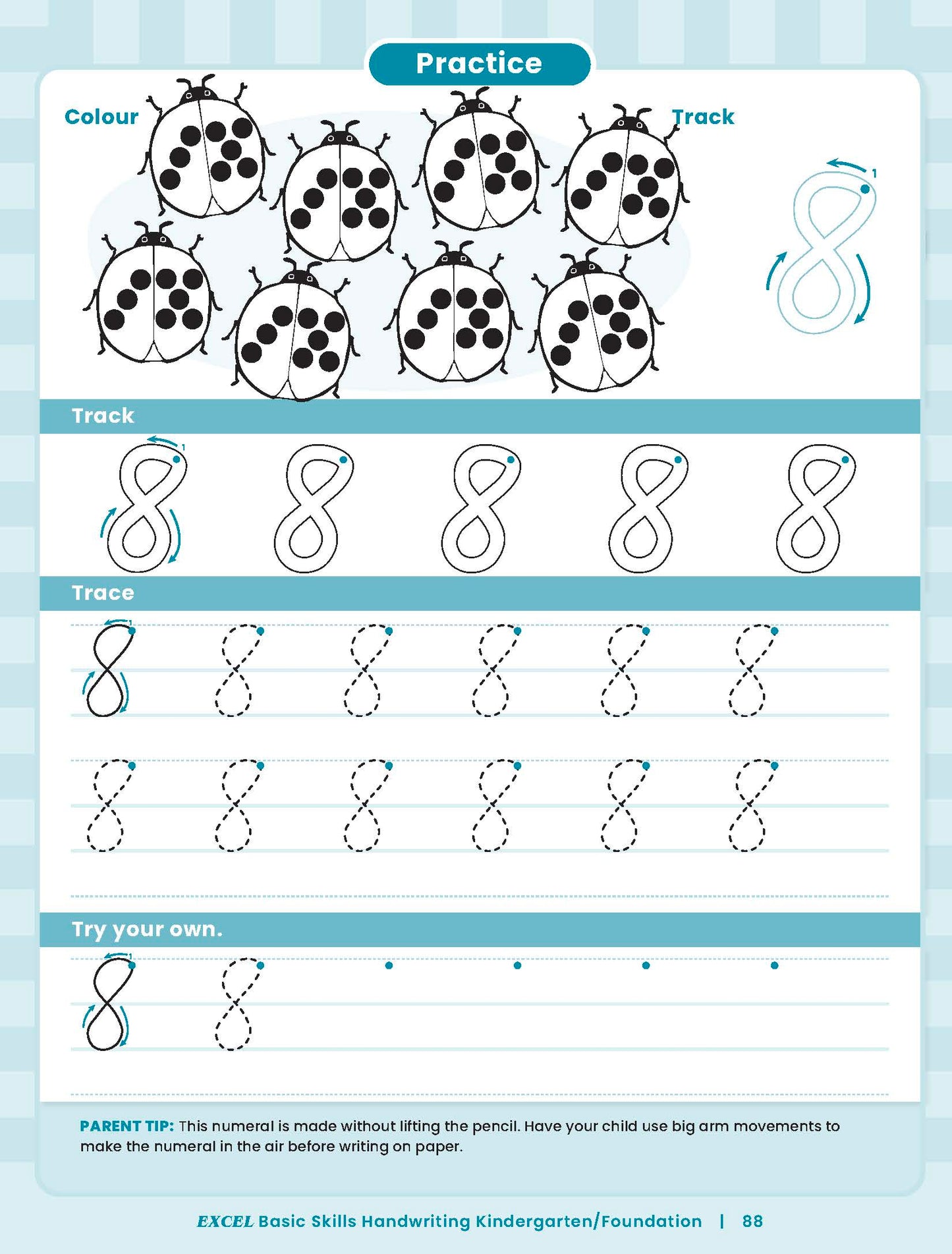 Excel Basic Skills - Handwriting Kindergarten/Foundation