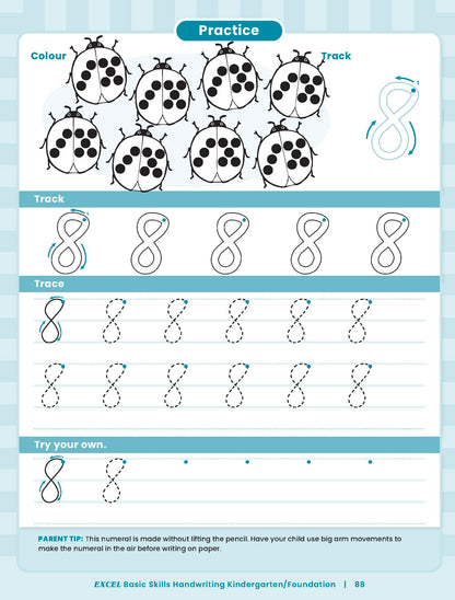 Excel Basic Skills - Handwriting Kindergarten/Foundation