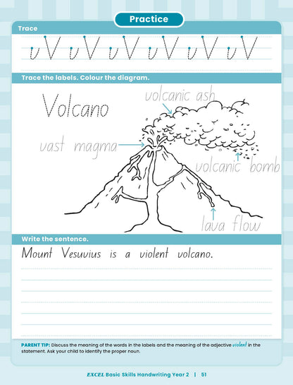 Excel Basic Skills - Handwriting Year 2