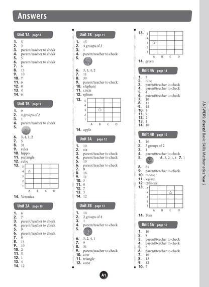 Excel Basic Skills - Mathematics Year 2