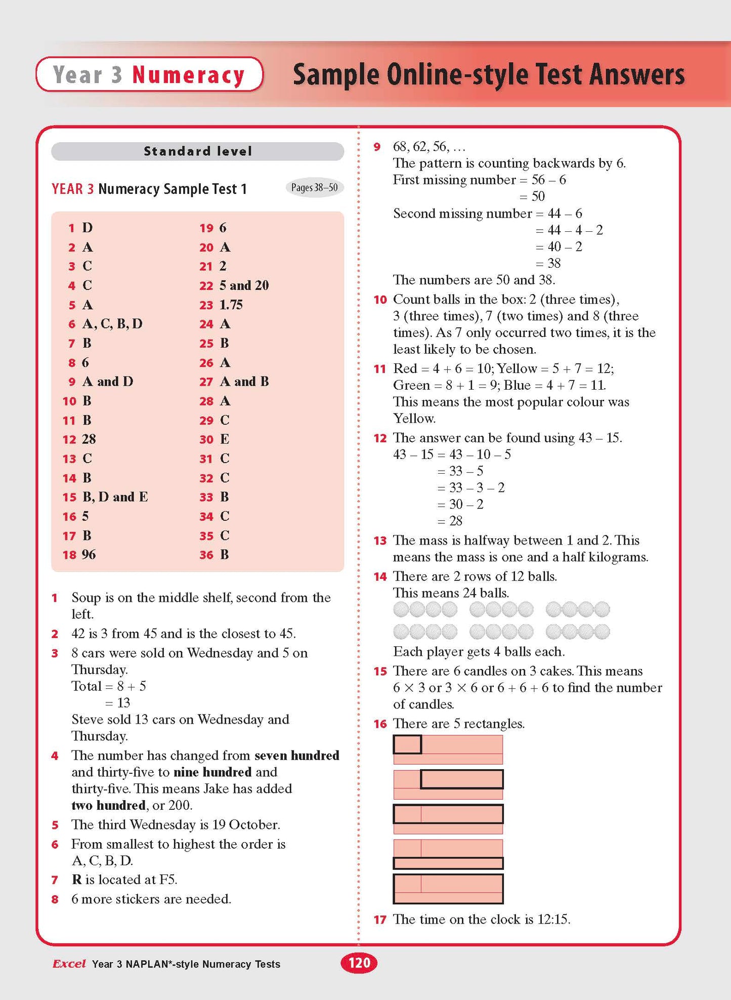 Excel Year 3 NAPLAN*-style Numeracy Tests