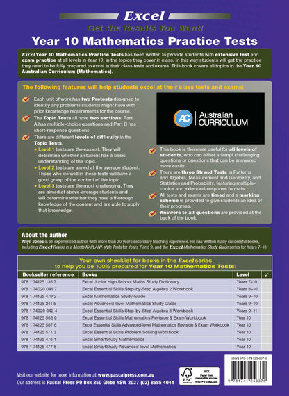 Excel Tests - Mathematics Practice Tests Year 10