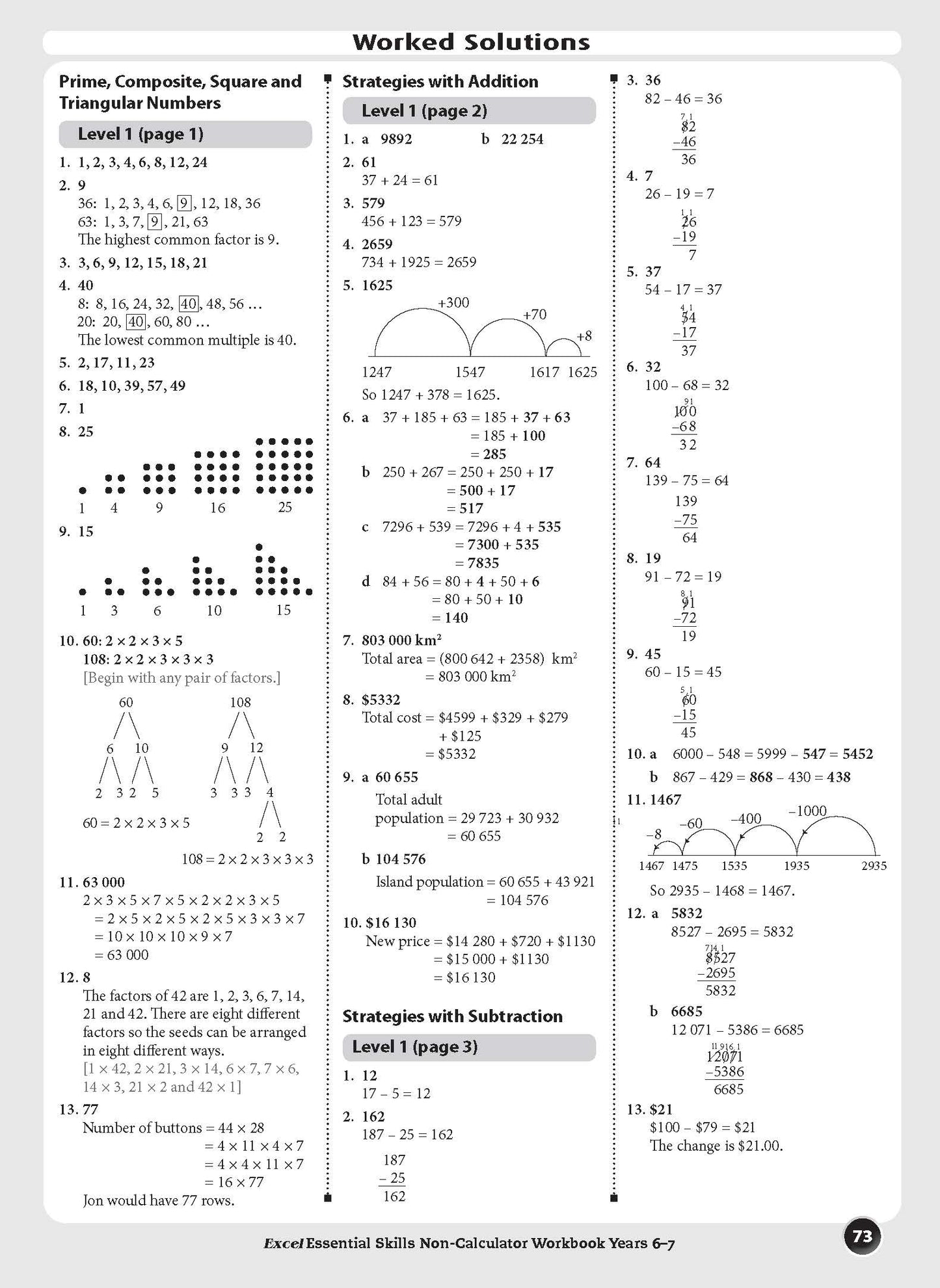 Excel Essential Skills - Non-Calculator Workbook Years 6-7