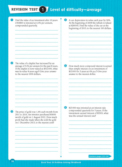 Excel Essential Skills - Problem Solving Workbook Year 10