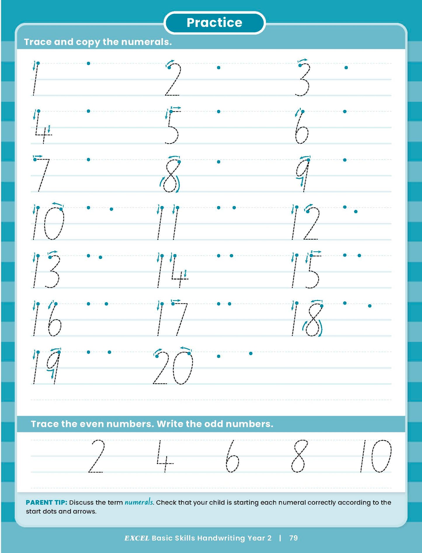 Excel Basic Skills - Handwriting Year 2