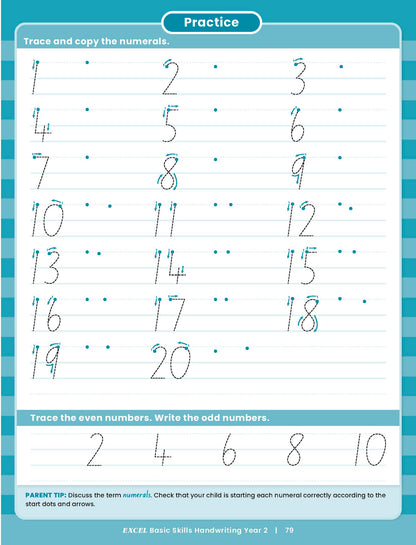 Excel Basic Skills - Handwriting Year 2