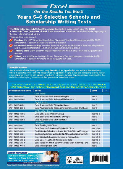 Excel Selective Schools and Scholarship Writing Tests Years 5-6