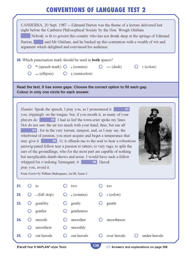 Excel Year 9 NAPLAN*-style Tests
