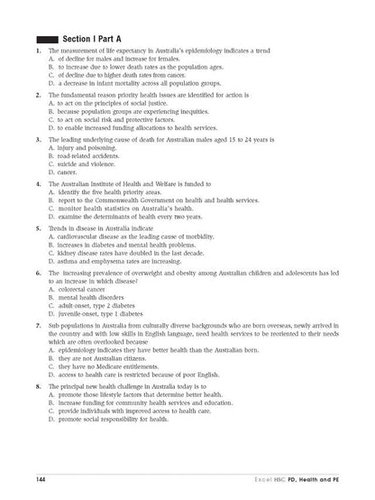 Excel HSC Year 11 and 12 PDHPE Study Guide