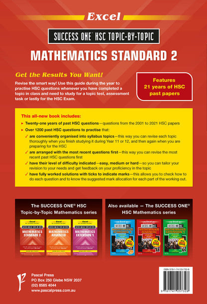 Excel Success One HSC Year 12 Mathematics Standard 2 (2022 Edition)