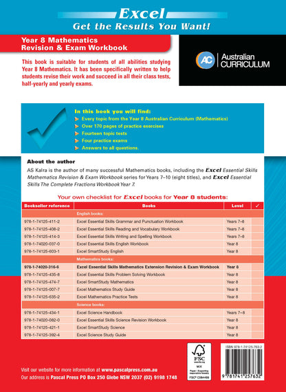 Excel Essential Skills - Mathematics Revision & Exam Workbook Year 8 NE