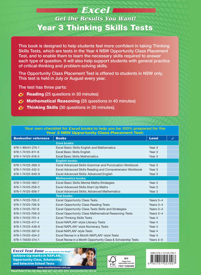 Excel Test Skills - Thinking Skills Tests Year 3
