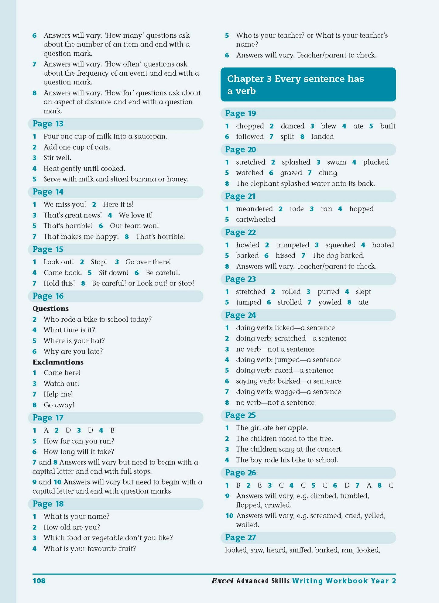 Excel Advanced Skills - Writing Workbook Year 2