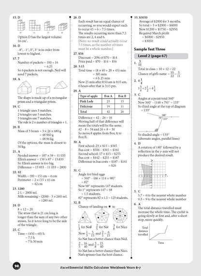 Excel Essential Skills - Calculator Workbook Years 6-7
