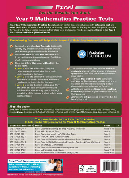 Excel Tests - Mathematics Practice Tests Year 9