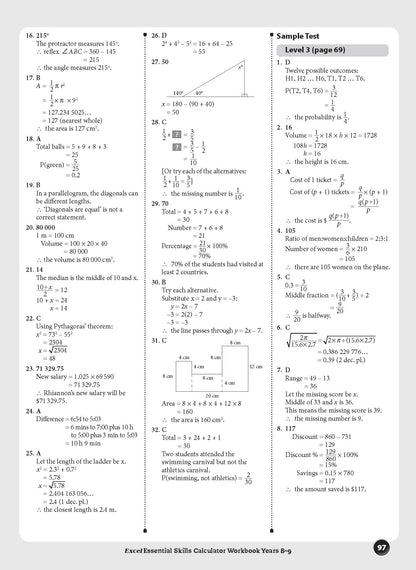 Excel Essential Skills - Calculator Workbook Years 8-9