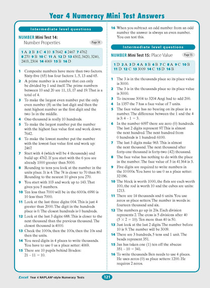 Excel Year 4 NAPLAN*-style Numeracy Tests