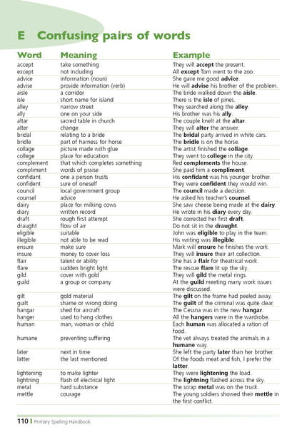 Excel Handbooks - Primary Spelling Years 3-6
