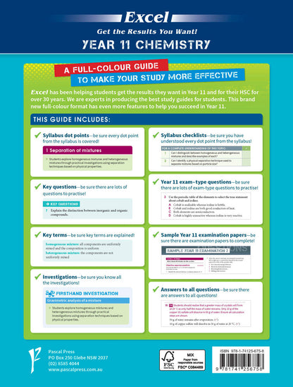 Excel HSC Year 11 Chemistry Study Guide
