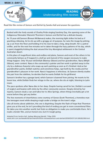 Excel Revise in a Month Year 9 NAPLAN*-style Tests