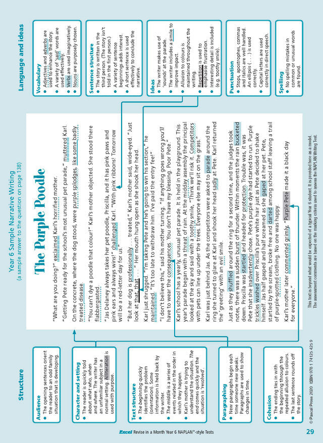 Excel Revise in a Month Year 6 NAPLAN*-style Tests