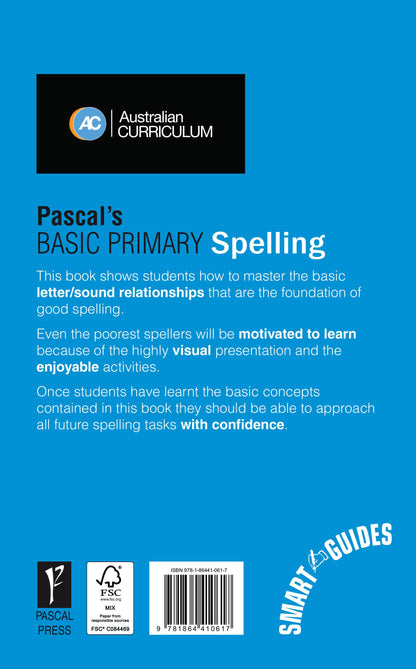 Excel Handbooks - Pascal's Basic Primary Spelling Years 1-4