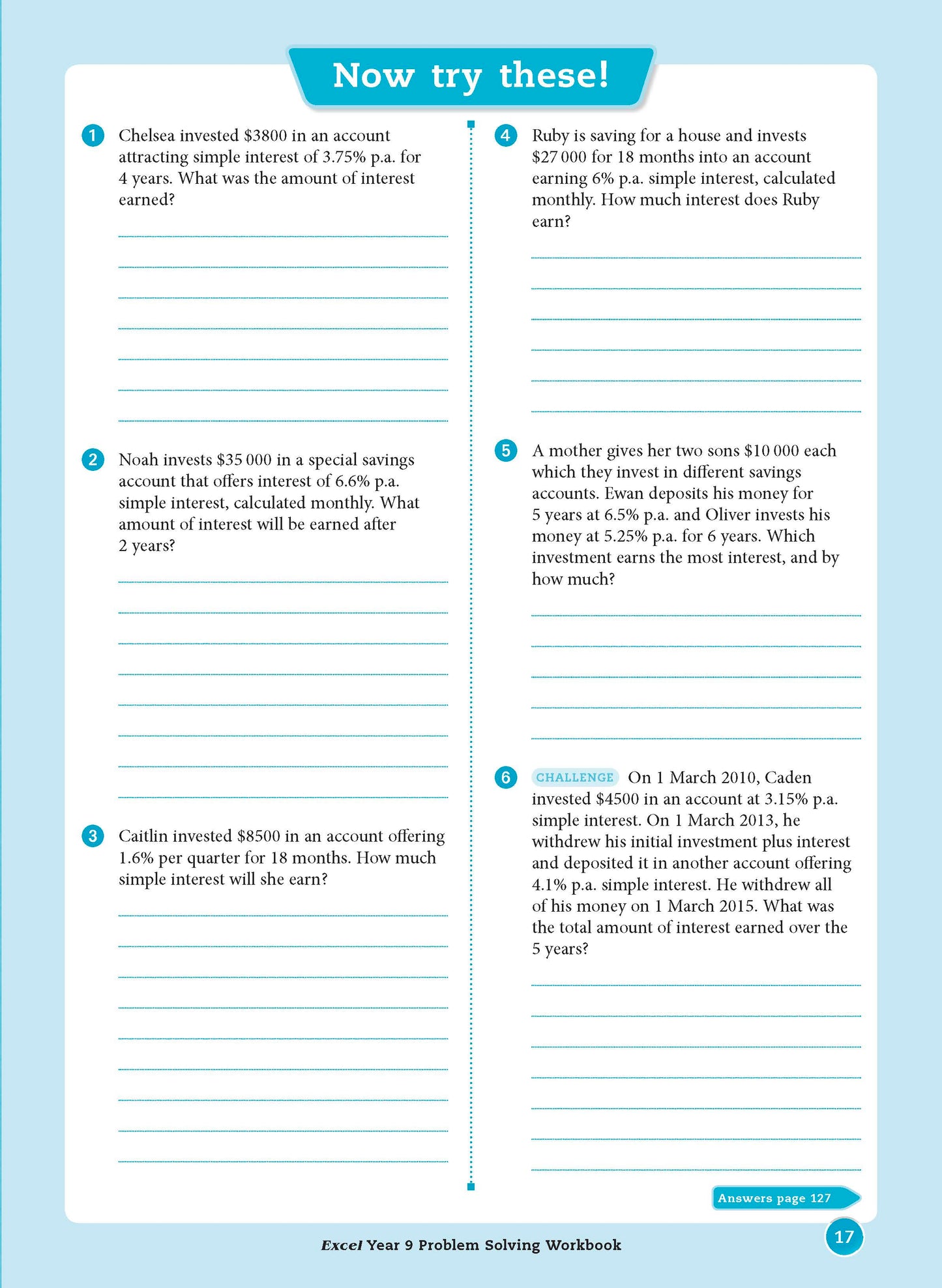 Excel Essential Skills - Problem Solving Workbook Year 9