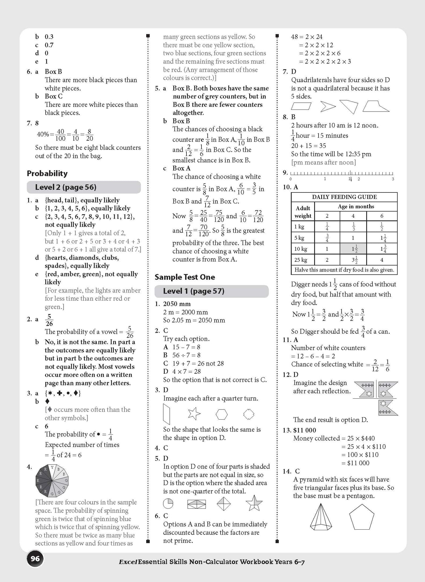 Excel Essential Skills - Non-Calculator Workbook Years 6-7
