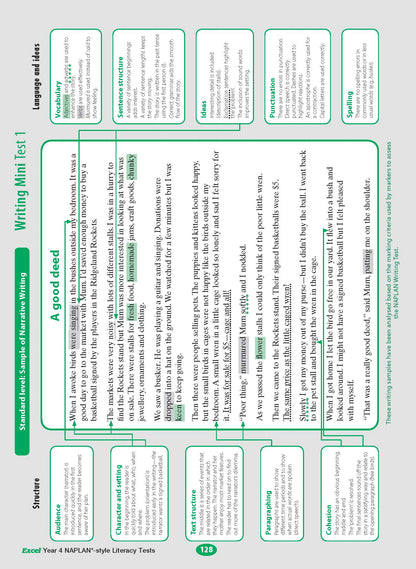 Excel Year 4 NAPLAN*-style Literacy Tests