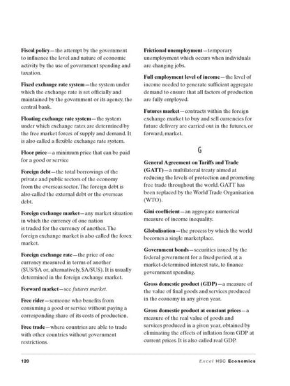 Excel HSC Year 12 Economics Study Guide with Study Cards