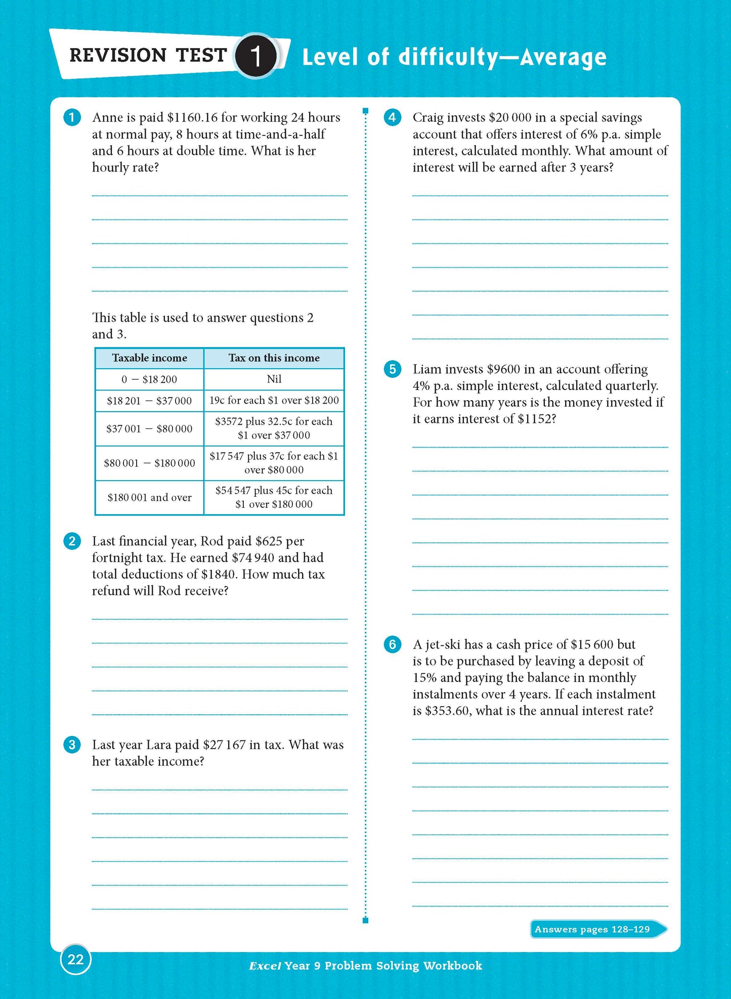 Excel Essential Skills - Problem Solving Workbook Year 9