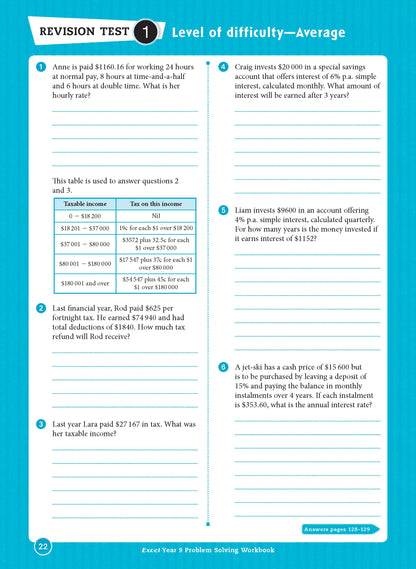 Excel Essential Skills - Problem Solving Workbook Year 9