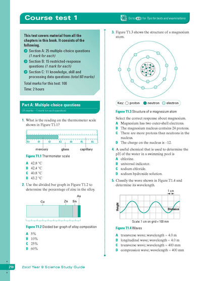 Excel Study Guide - Science Year 9