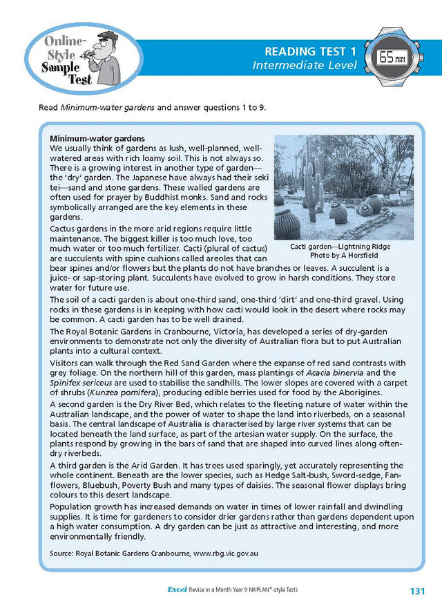 Excel Revise in a Month Year 9 NAPLAN*-style Tests