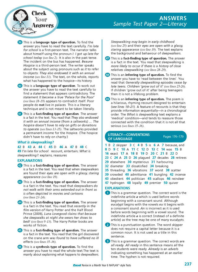 Excel Revise in a Month Year 6 NAPLAN*-style Tests