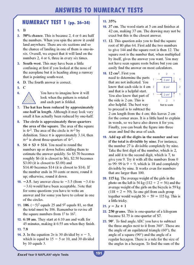 Excel Year 9 NAPLAN*-style Tests