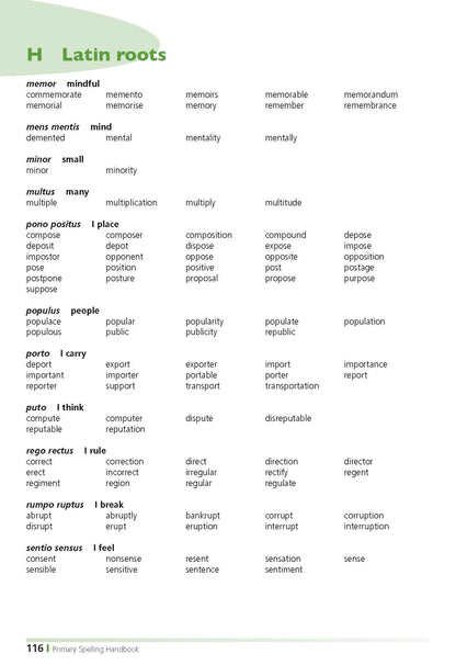 Excel Handbooks - Primary Spelling Years 3-6