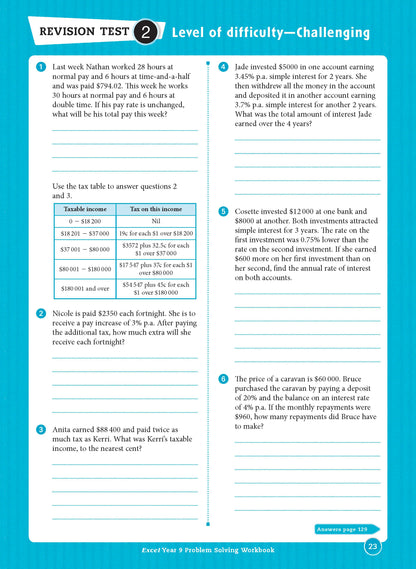 Excel Essential Skills - Problem Solving Workbook Year 9