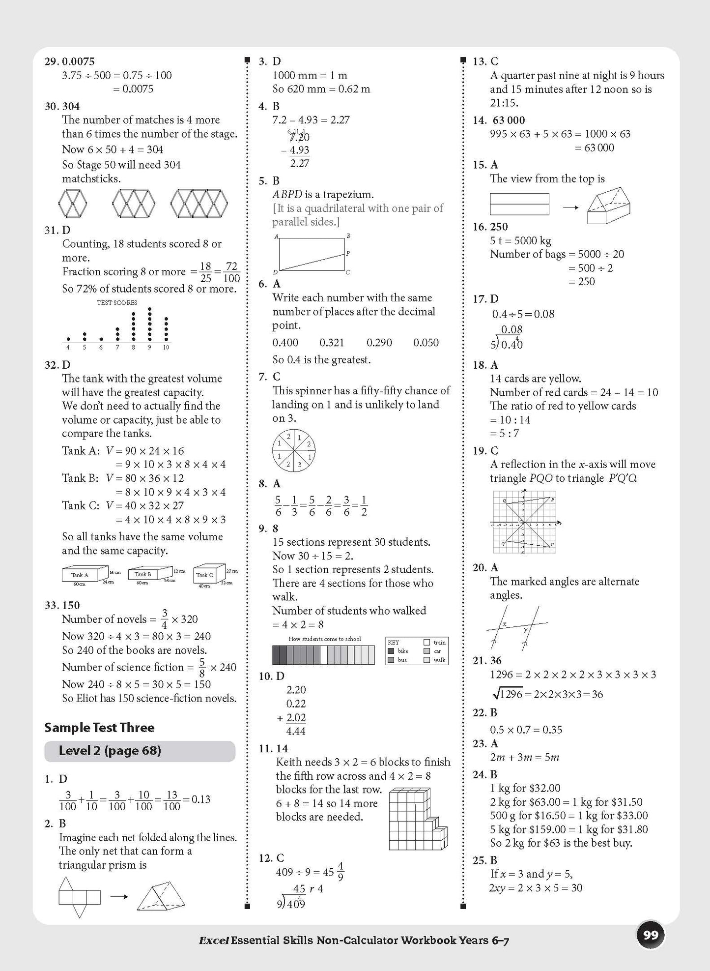 Excel Essential Skills - Non-Calculator Workbook Years 6-7