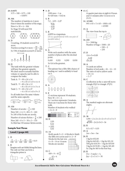 Excel Essential Skills - Non-Calculator Workbook Years 6-7