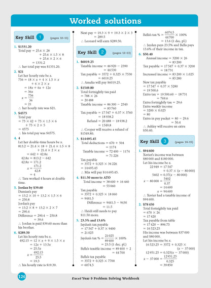 Excel Essential Skills - Problem Solving Workbook Year 9