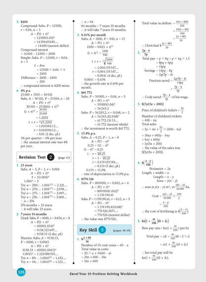 Excel Essential Skills - Problem Solving Workbook Year 10