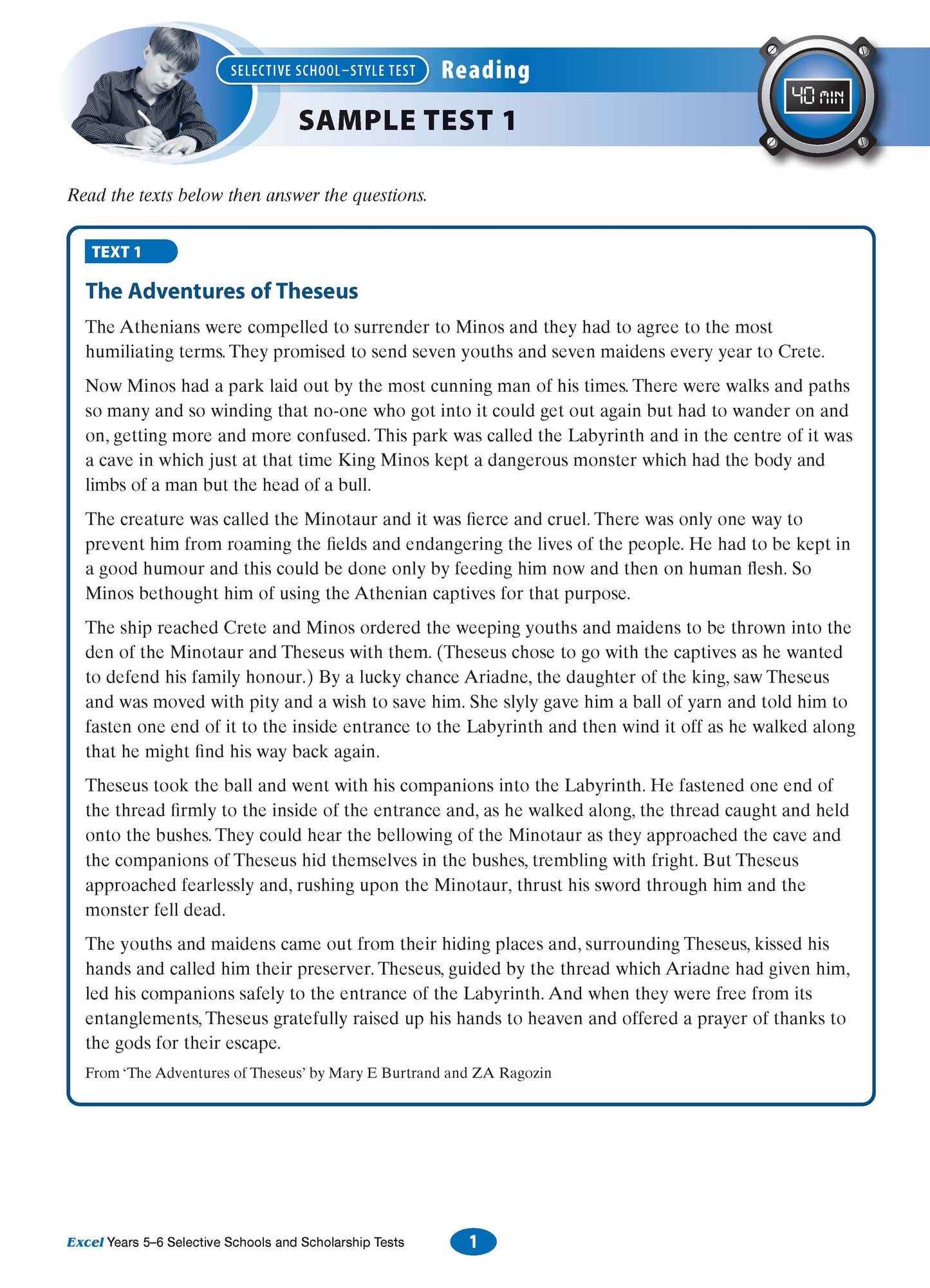 Excel Selective Schools and Scholarship Tests Years 5-6