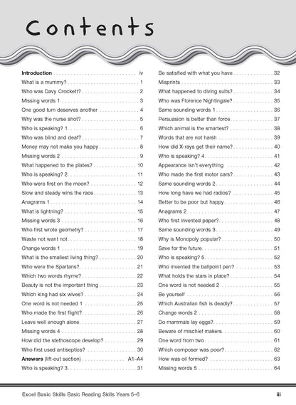Excel Basic Skills English Book Pack Years 5-6