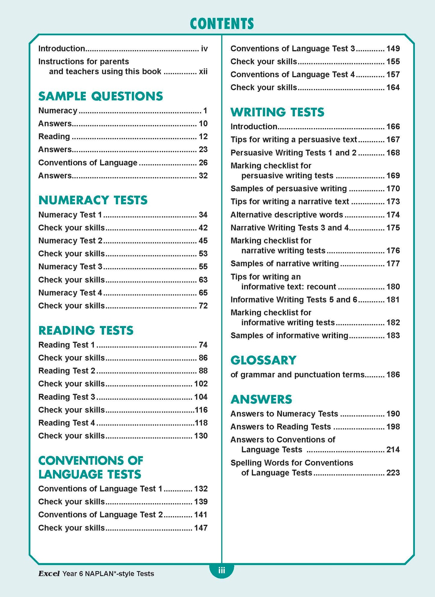 Excel Year 6 NAPLAN*-style Tests